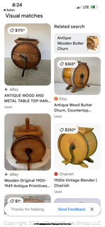 Antique Wooden Rotary Butter Churn