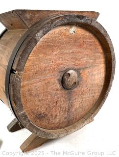 Antique Wooden Rotary Butter Churn