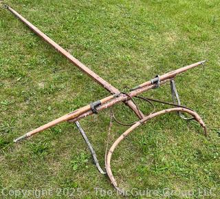 Antique Wooden Horse(s) Drawn Farm Wagon Tongue