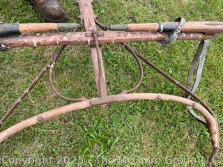 Antique Wooden Horse(s) Drawn Farm Wagon Tongue