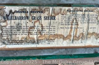Antique Sears & Roebuck Double Hopper Wheelbarrow Grass Seeder