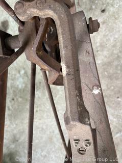 Antique Sears & Roebuck Double Hopper Wheelbarrow Grass Seeder