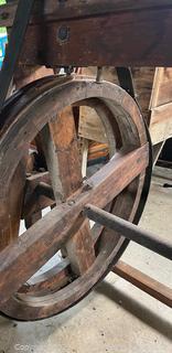 Primitive Treadle Woodworking Lathe. 36"L Bed