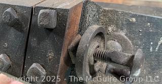 Primitive Treadle Woodworking Lathe. 36"L Bed