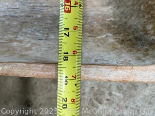 Single Plank Carved Wooden Bread Dough Bowl Primitive Wood Trencher. Reinforced. Measures 19 x 38".  