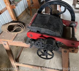 Circa 1880's Belt Driven Tornado Corn Ensilage Cutter Manufactured by W.R. Harrison & Co. of Massillon Ohio 