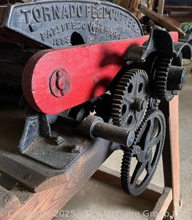 Circa 1880's Belt Driven Tornado Corn Ensilage Cutter Manufactured by W.R. Harrison & Co. of Massillon Ohio 