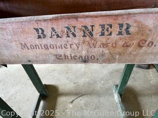 Corn Stalk Cutter for Making Silage. Montgomery Ward & Co. with BANNER Branding 