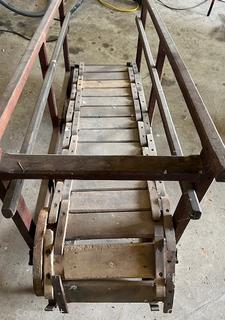 Antique Wooden Goat Treadmill for Powering Belt Driven Farm Implements