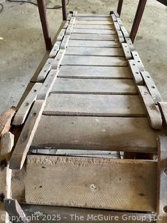 Antique Wooden Goat Treadmill for Powering Belt Driven Farm Implements