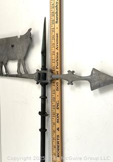 Antique Roof-Top Wind Vane w/ Dairy Theme