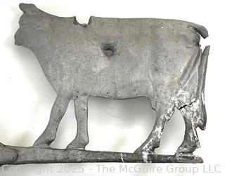 Antique Roof-Top Wind Vane w/ Dairy Theme