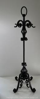 Twisted Iron Fireplace Tool Stand. Measures 35"T 