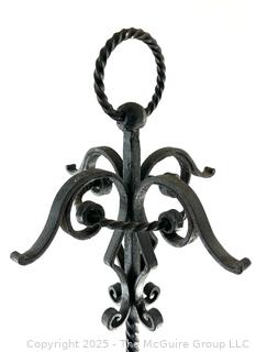 Twisted Iron Fireplace Tool Stand. Measures 35"T 