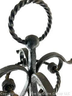 Twisted Iron Fireplace Tool Stand. Measures 35"T 
