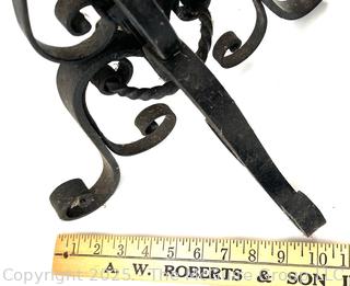 Twisted Iron Fireplace Tool Stand. Measures 35"T 