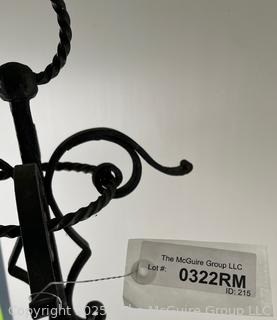 Twisted Iron Fireplace Tool Stand. Measures 35"T 