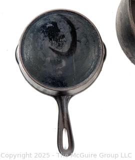 Cast Iron Frying Pan (#3) and Long Handled Pot 