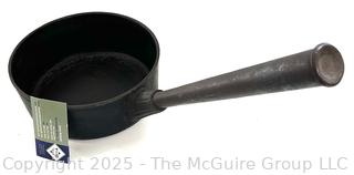 Cast Iron Frying Pan (#3) and Long Handled Pot 