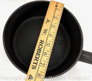 Cast Iron Frying Pan (#3) and Long Handled Pot 
