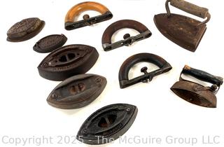 Collection of SAD Irons and Handles