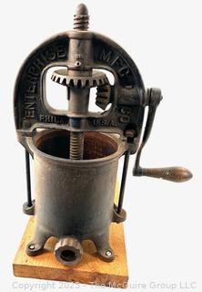 Hand Cranked Enterprise Brand Sausage Press