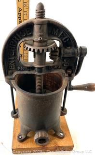 Hand Cranked Enterprise Brand Sausage Press