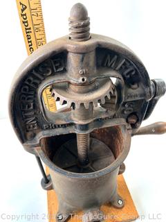 Hand Cranked Enterprise Brand Sausage Press