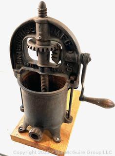 Hand Cranked Enterprise Brand Sausage Press