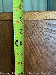 Chestnut Corner Cupboard.  Measures 48"W at Front, 75" Tall, 27" Deep at Center and 36" Each Side at Back