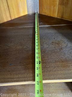 Chestnut Corner Cupboard.  Measures 48"W at Front, 75" Tall, 27" Deep at Center and 36" Each Side at Back