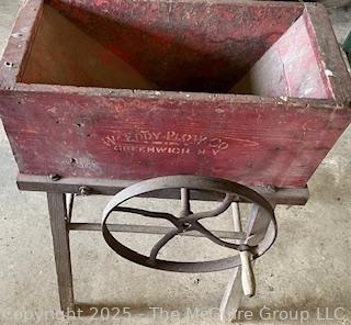 Eddy Plow Co. Greenwich NY Root Cutter for Cattle Feed. Original Paint and Stenciling. 