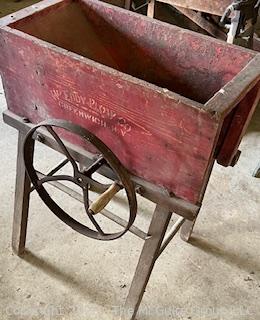 Eddy Plow Co. Greenwich NY Root Cutter for Cattle Feed. Original Paint and Stenciling. 