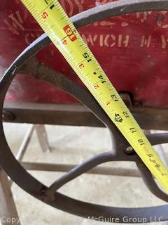 Eddy Plow Co. Greenwich NY Root Cutter for Cattle Feed. Original Paint and Stenciling. 