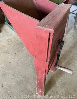Wooden Hand Powered Root Cutter. Original Stenciling