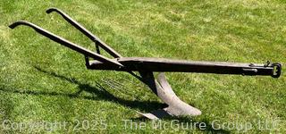Wooden Beam Plow Made by The LeRoy Plow Co. LeRoy NY