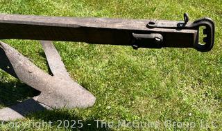 Wooden Beam Plow Made by The LeRoy Plow Co. LeRoy NY