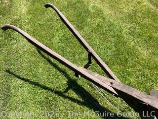 Wooden Beam Plow Made by The LeRoy Plow Co. LeRoy NY