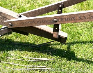 Wooden Beam Plow Made by The LeRoy Plow Co. LeRoy NY