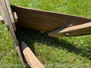 1830 Horse Drawn Plow Made by Empire Machine Company Cambridge NY. Later was Renamed the H H Lovejoy Plow Co.  