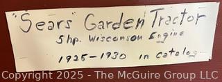 1926 SEARS Garden Tractor w/ Wisconsin 5HP Gas Engine