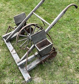 Horse-Drawn Two Row Corn Planter Circa 1900