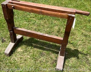 Hand Operated Flax Braker for Making Linen 