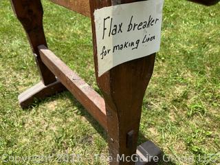 Hand Operated Flax Braker for Making Linen 