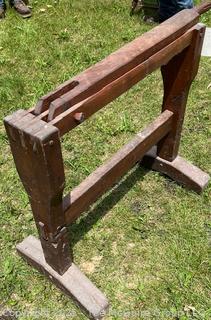 Hand Operated Flax Braker for Making Linen 