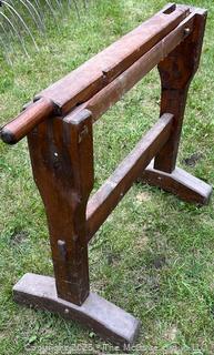 Hand Operated Flax Braker for Making Linen 