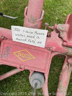 Circa 1880 Walter A. Wood Horse Pulled Sickle Bar Mower