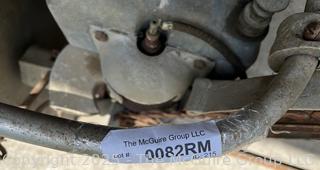 DOLMAR CB 50 Antique Chain Saw w/ Distinctive Bow Bar Designed for Easier Bucking of Wood on the Ground w/Out Excessive Bending. Dolmar is a German Company That Developed the First Gas Powered Chain Saw in 1927