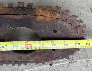 Universal A Vintage Chain Saw Made by Power Machinery Ltd. w/ Rare "Lightening Holes" in Bar 