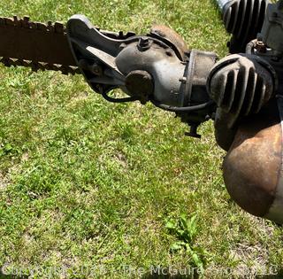 Early Two-Man Chain Saw Possibly a TITAN J Model Made in 1944